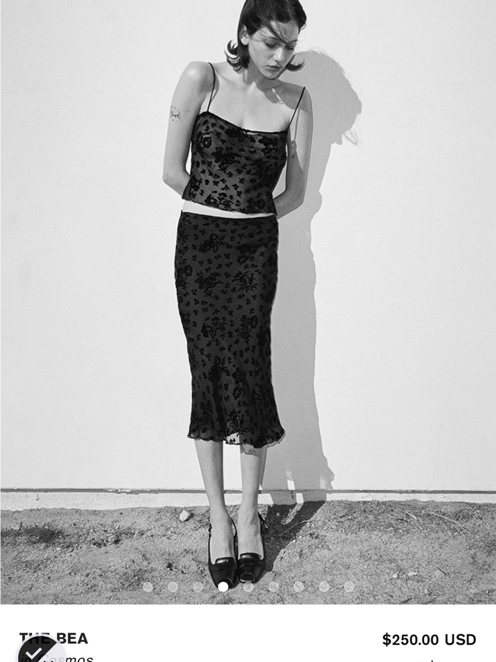 Réalisation Par Sz S Bea Silk Black Midi Skirt